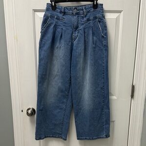 Habitual Washed Blue High-Waist Wide Leg Jeans